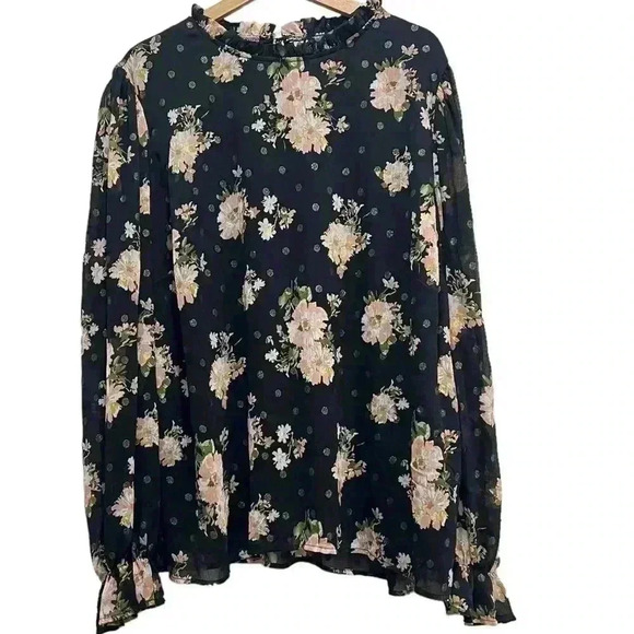 Andree By Unit Womens Floral Blouse Size 3X - Picture 1 of 7